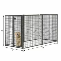 Master Paws 6' H X 5' W Commercial Grade Welded Wire Kennel Gate -Master Paws Sales Store 1711697 P ALT4