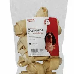 Master PawsÂ® White Rawhide Dog Chew Bone