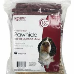 Master PawsÂ® Beef Rawhide Dog Chew Munchie Sticks (Beef And Chicken Flavored)