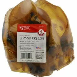 Master PawsÂ® Jumbo Pig Ear Dog Chew - 4 Ct