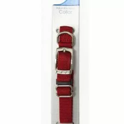 Master PawsÂ® Adjustable Red Nylon Dog Collar - Medium
