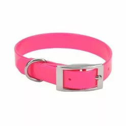 Master PawsÂ® Neon Pink Waterproof Dog Collar - Small