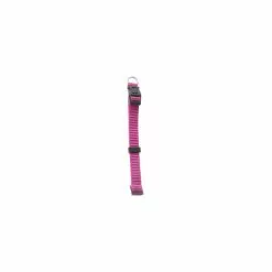 Master PawsÂ® Adjustable Vertical Line Pink Dog Collar - Small