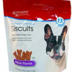 Master PawsÂ® Bacon Flavored Dog Biscuits For Medium Breed Dogs - 4 Lb