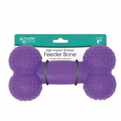 Master PawsÂ® High Impact Rubber Feeder Bone Dog Toy - 8.5" -Master Paws Sales Store 575510 1