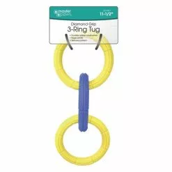 Master PawsÂ® Diamond Grip 3-Ring Tug Dog Toy - 11.5" -Master Paws Sales Store 575514 1