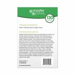 Master PawsÂ® Tiny Dental Brushes Dog Chew Treats - 36 Oz -Master Paws Sales Store MP 130ctTinyDentalChewsleftside